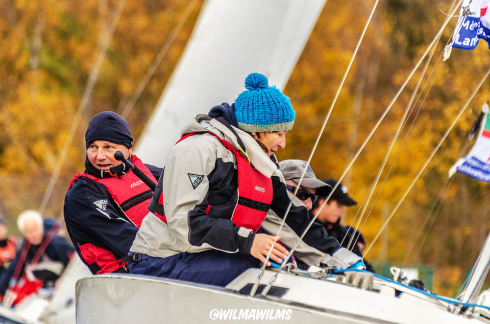 Meister der Landesmeister NRW 2018: Team Jörg und Biggi Meier mit Ernst Barbeck, Landesmeister Folkeboot.