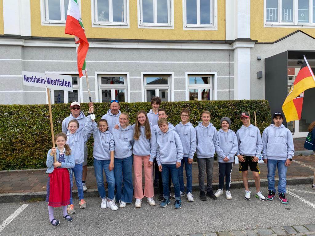 Das Team NRW bei der Int. Jugendmeisterschaft 2021 der Optis.