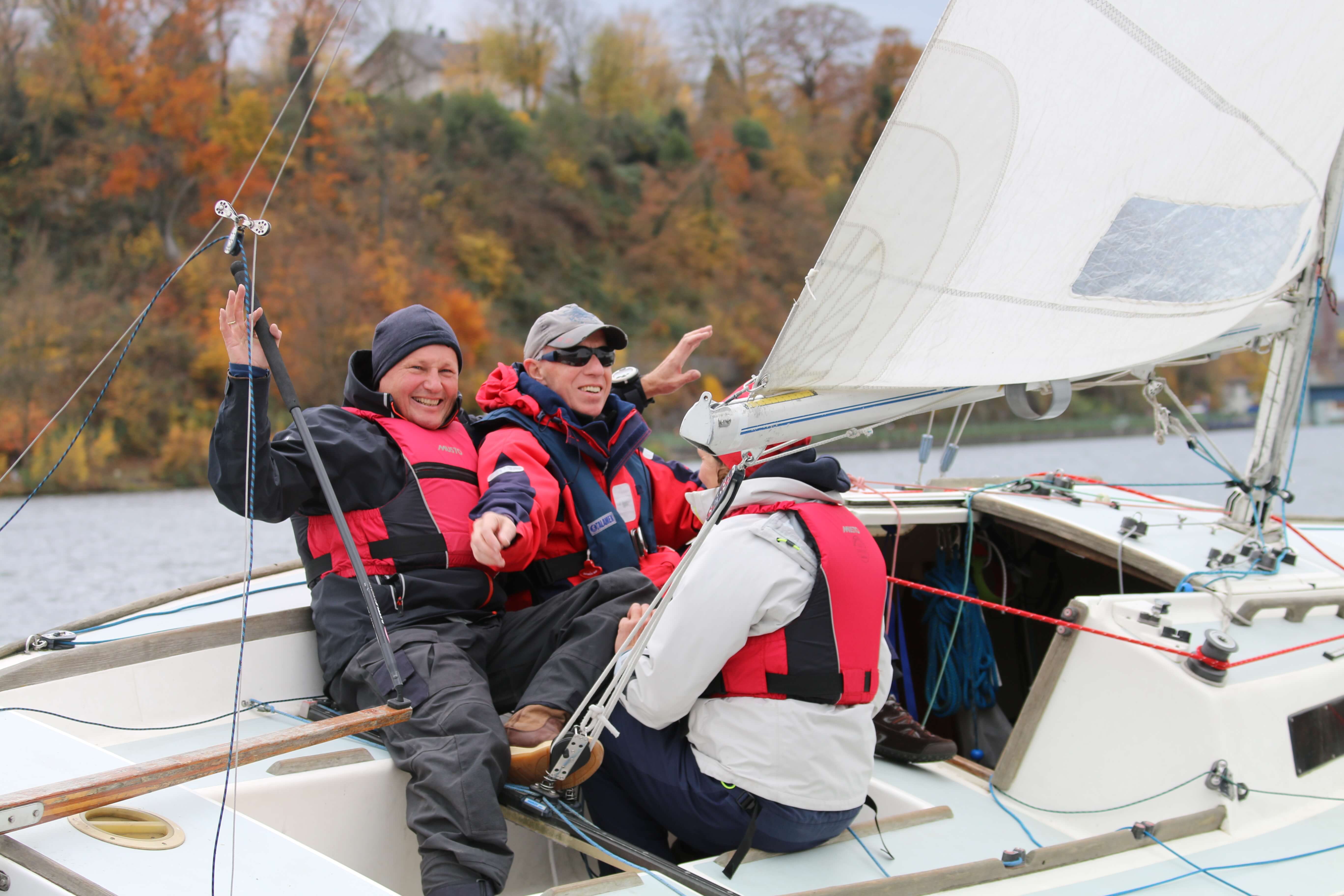 Die Siegercrew Jörg und Biggi Meier mit Ernst Barbeck